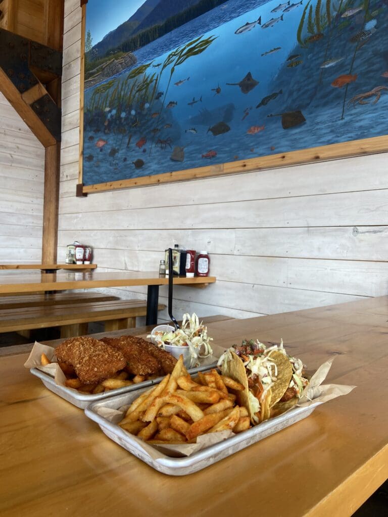 Fish tacos and fish and chips at Alaska Fish House
